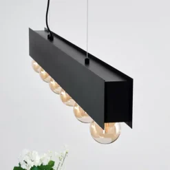 Suspension Fria Noir, 6 lumières