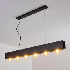 Suspension Fria Noir, 6 lumières