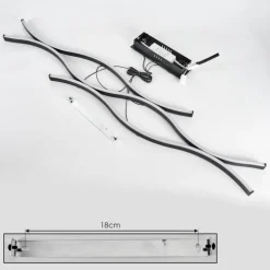 Suspension Fuliola LED Noir, 1 lumière