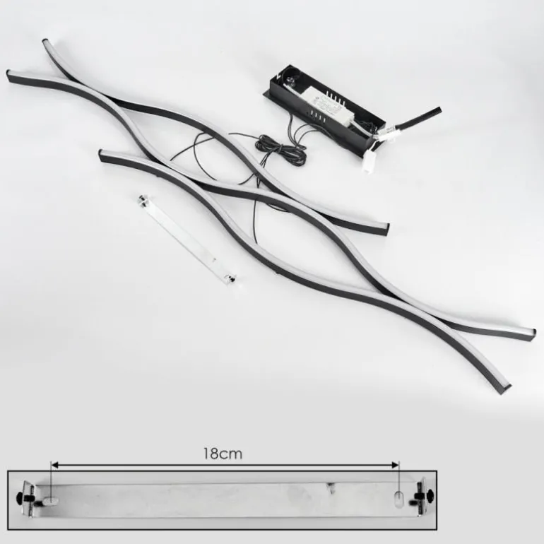 Suspension Fuliola LED Noir, 1 lumière