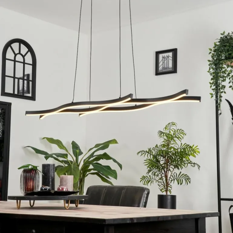 Suspension Fuliola LED Noir, 1 lumière