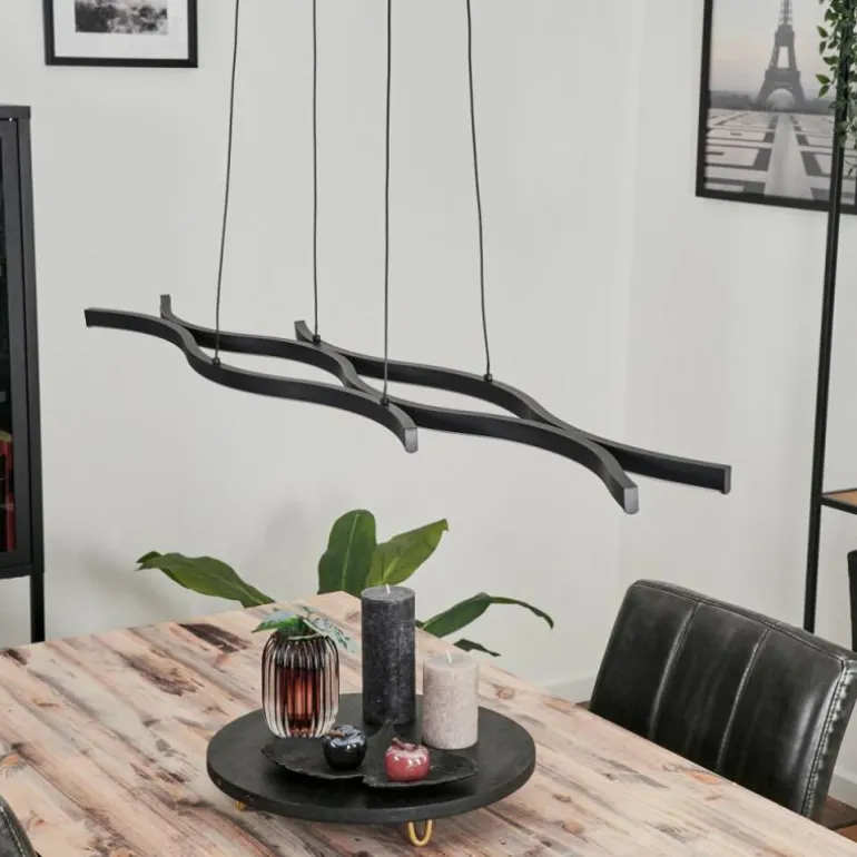 Suspension Fuliola LED Noir, 1 lumière