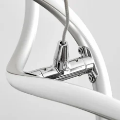 Suspension Galette LED Nickel mat, 1 lumière