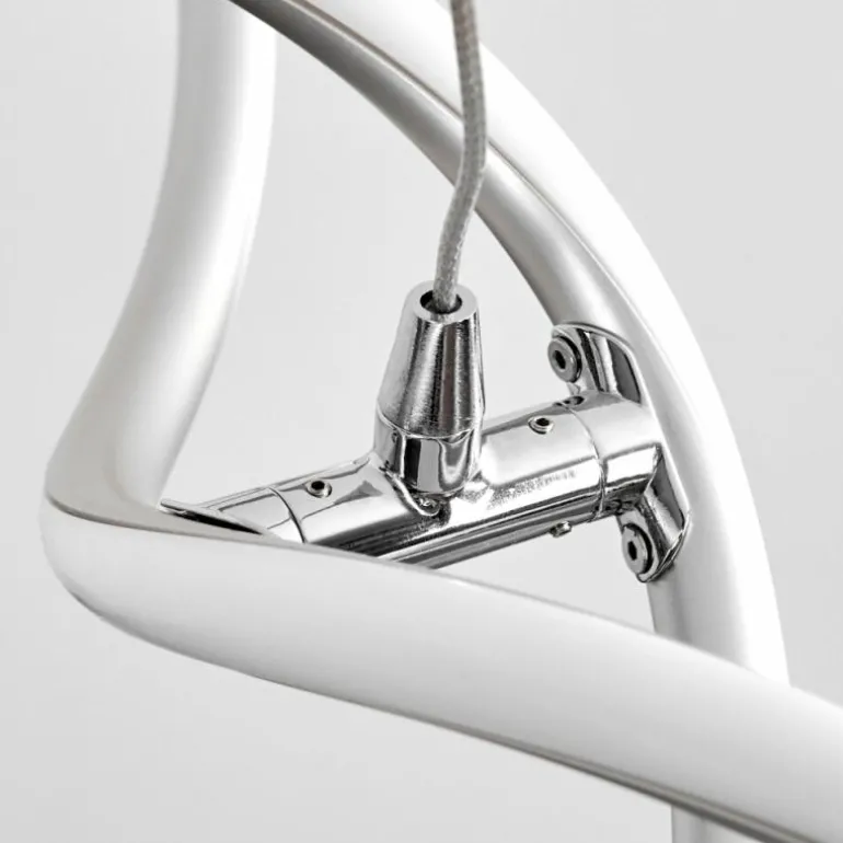 Suspension Galette LED Nickel mat, 1 lumière