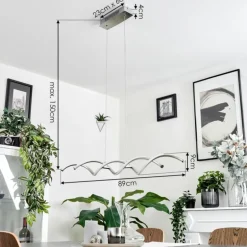 Suspension Galette LED Nickel mat, 1 lumière