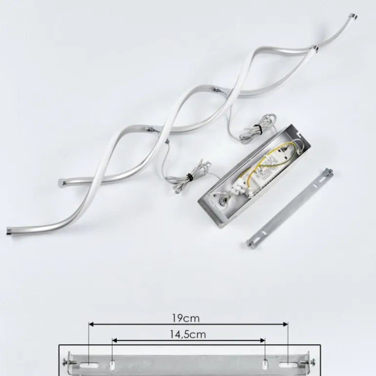 Suspension Galette LED Nickel mat, 1 lumière