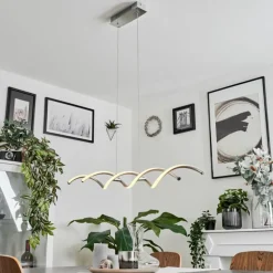 Suspension Galette LED Nickel mat, 1 lumière