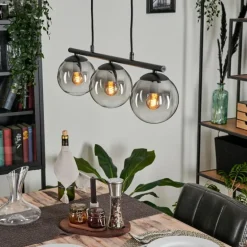 Suspension Gastor Clair, Fumé, 3 lumières