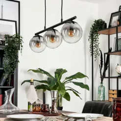 Suspension Gastor Clair, Fumé, 3 lumières