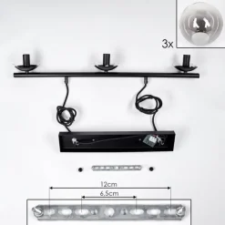 Suspension Gastor Clair, Fumé, 3 lumières