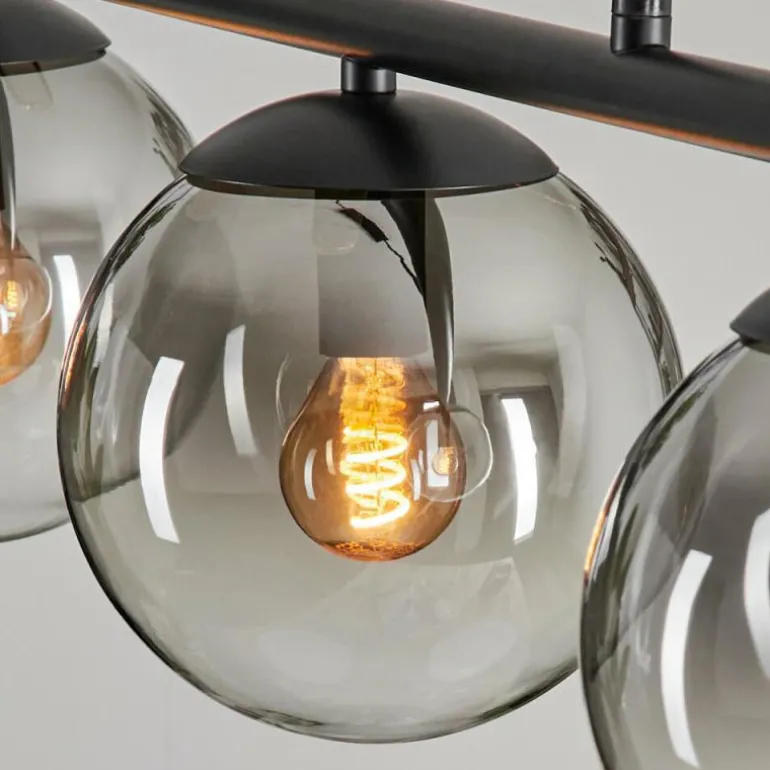 Suspension Gastor Clair, Fumé, 3 lumières