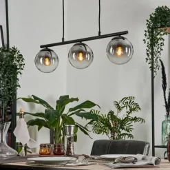 Suspension Gastor Clair, Fumé, 3 lumières