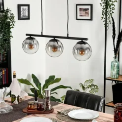 Suspension Gastor Clair, Fumé, 3 lumières