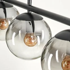 Suspension Gastor Clair, Fumé, 4 lumières