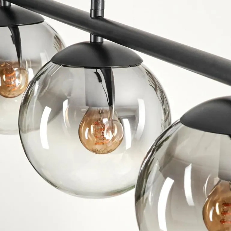 Suspension Gastor Clair, Fumé, 4 lumières