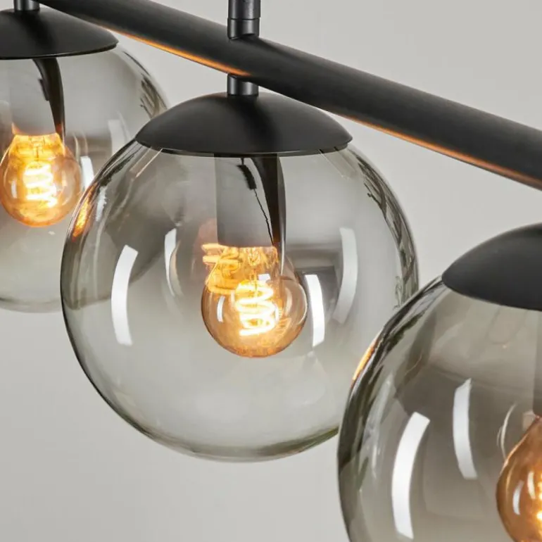 Suspension Gastor Clair, Fumé, 4 lumières