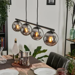 Suspension Gastor Fumé, 4 lumières