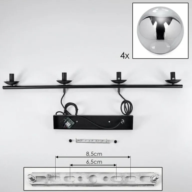 Suspension Gastor Fumé, 4 lumières