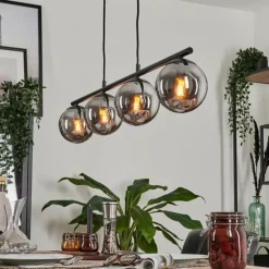 Suspension Gastor Fumé, 4 lumières