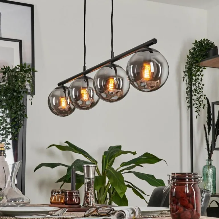 Suspension Gastor Fumé, 4 lumières