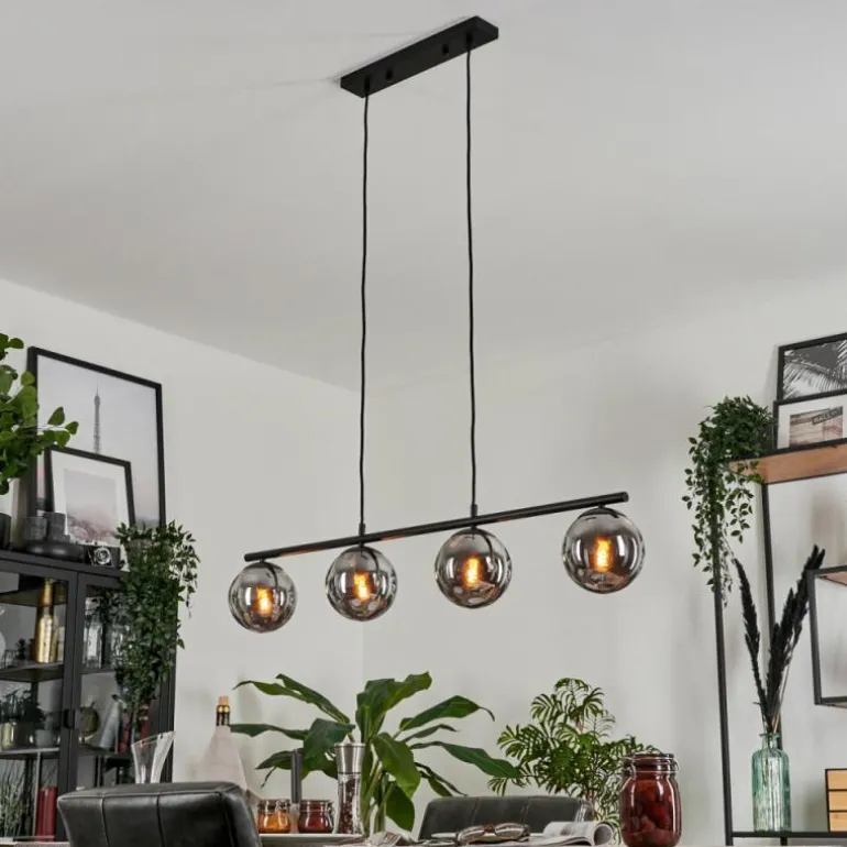 Suspension Gastor Fumé, 4 lumières