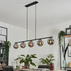 Suspension Gastor Fumé, 5 lumières