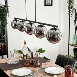 Suspension Gastor Fumé, 5 lumières