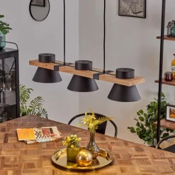 Suspension Gatangachi Noir, 3 lumières