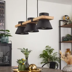 Suspension Gatangachi Noir, 3 lumières