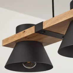 Suspension Gatangachi Noir, 3 lumières