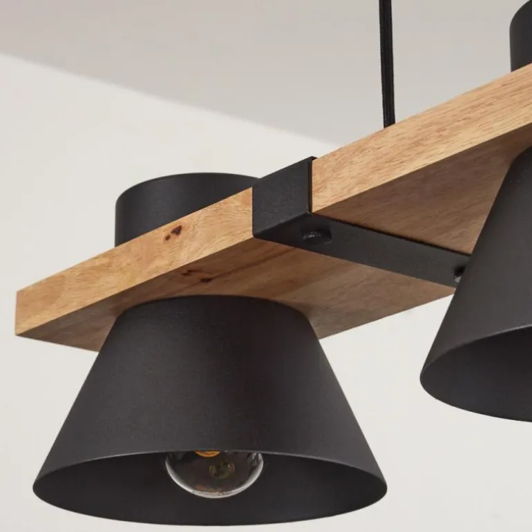 Suspension Gatangachi Noir, 3 lumières