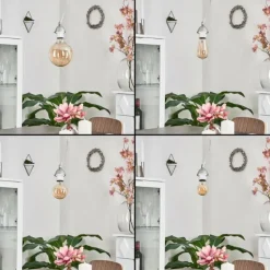 Suspension Girouxville Chrome, Blanc, 1 lumière