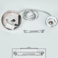 Suspension Girouxville Chrome, Blanc, 1 lumière