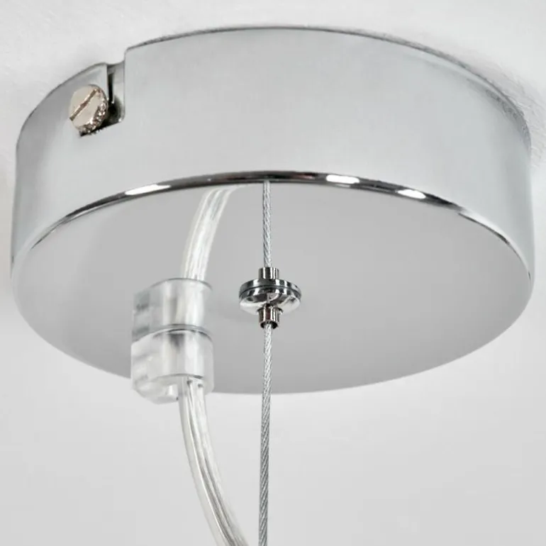 Suspension Girouxville Chrome, Blanc, 1 lumière