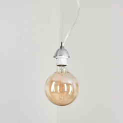 Suspension Girouxville Chrome, Blanc, 1 lumière