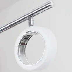 Suspension Globine LED Chrome, 4 lumières