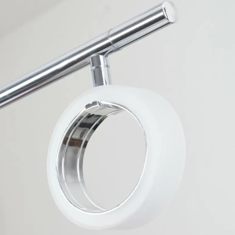 Suspension Globine LED Chrome, 4 lumières