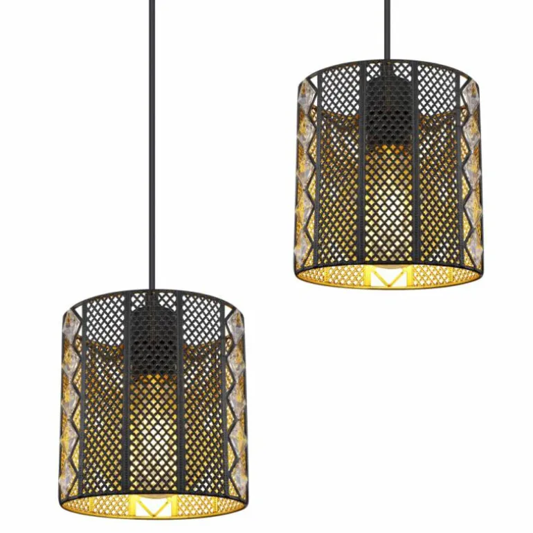 Suspension Globo ABINI Noir, 4 lumières