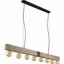 Suspension Globo ADALIE Écru, Noir, 8 lumières