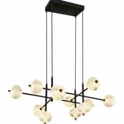 Suspension Globo AIDA LED Noir, 11 lumières