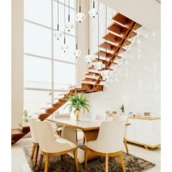 Suspension Globo AIDA LED Noir, 9 lumières