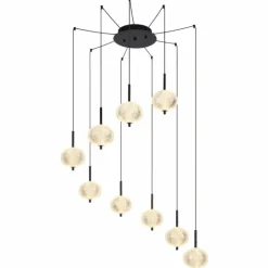 Suspension Globo AIDA LED Noir, 9 lumières