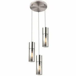 Suspension Globo ANNIKA Nickel mat, 3 lumières