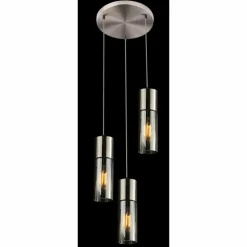 Suspension Globo ANNIKA Nickel mat, 3 lumières