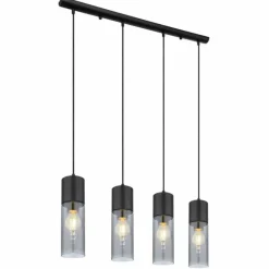 Suspension Globo ANNIKA Noir, 4 lumières