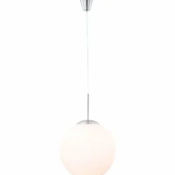 Suspension Globo BALLA Nickel mat, Blanc, 1 lumière