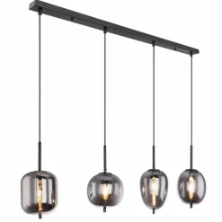 Suspension Globo BLACKY Noir, 4 lumières