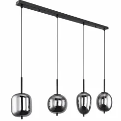 Suspension Globo BLACKY Noir, 4 lumières