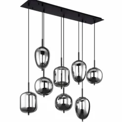 Suspension Globo BLACKY Noir, 8 lumières