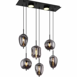 Suspension Globo BLACKY Noir, 6 lumières